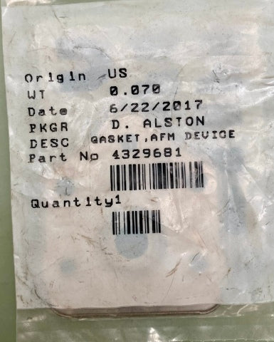 Cummins 4329681 AFM Device Gasket New Genuine