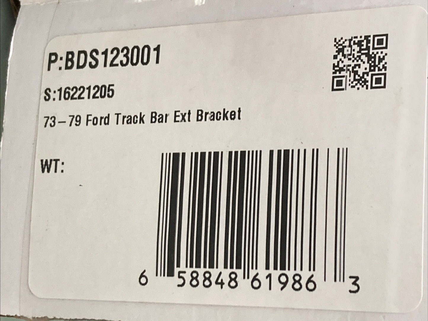 New Genuine BDS BDS123001 Track Bar Ext Bracket for 73-79 Ford