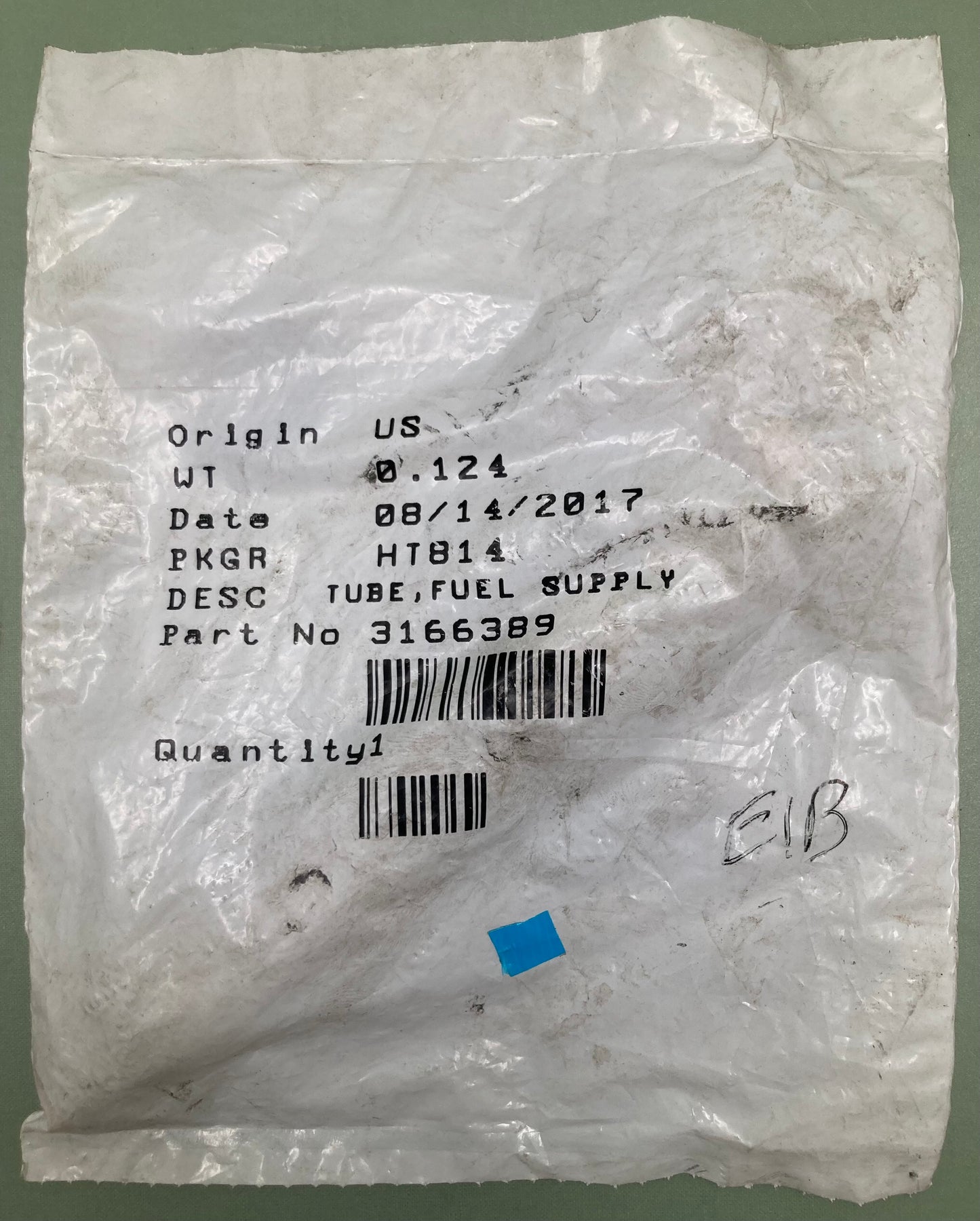 New Genuine Cummins 3166389 Tube, Fuel Supply