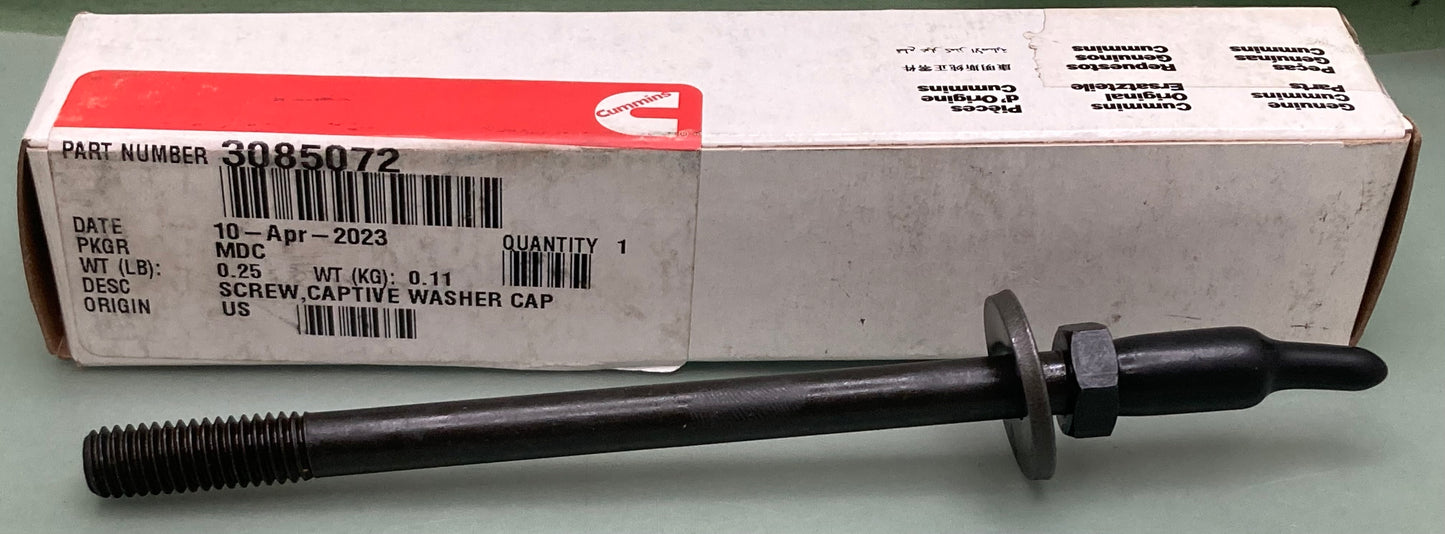 New Genuine Cummins 3085072 Screw, Captive Washer Cap