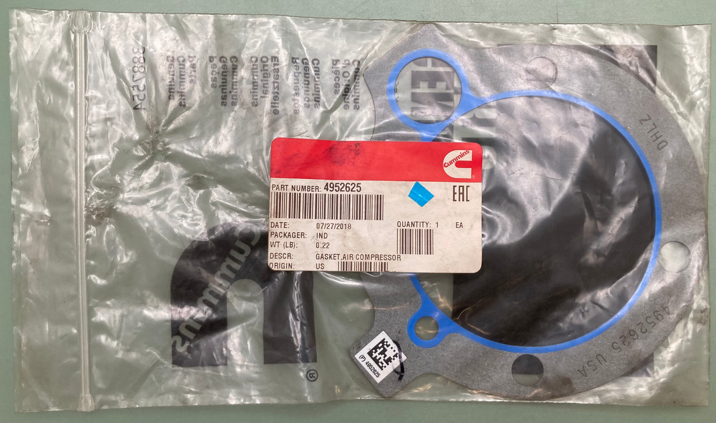 New Genuine Cummins 4952625 Gasket, Air Compressor