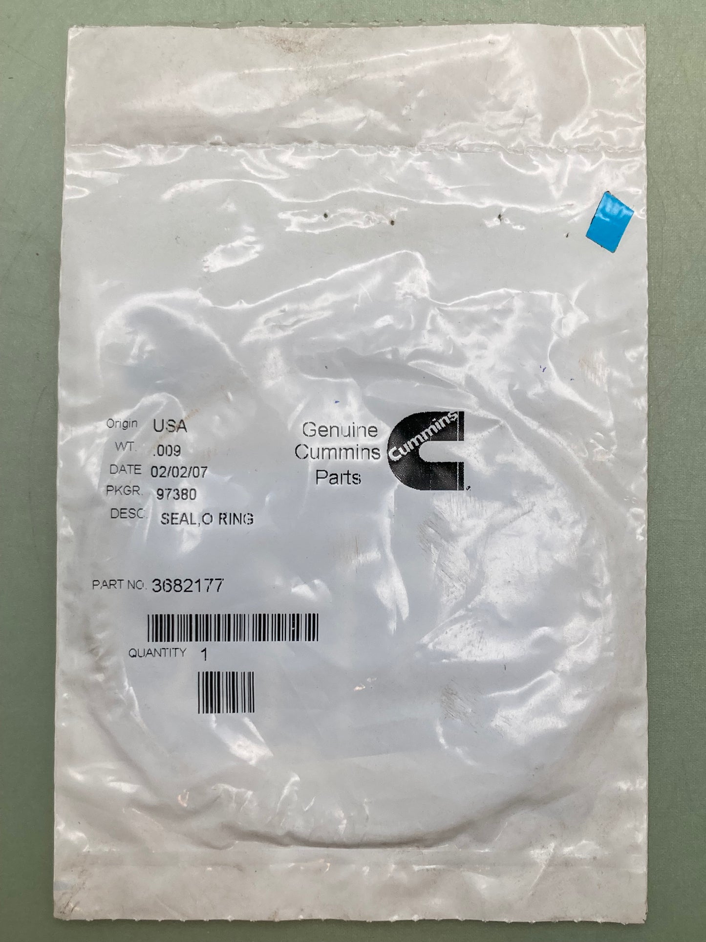 New Genuine Cummins 3682177 Seal, O-Ring