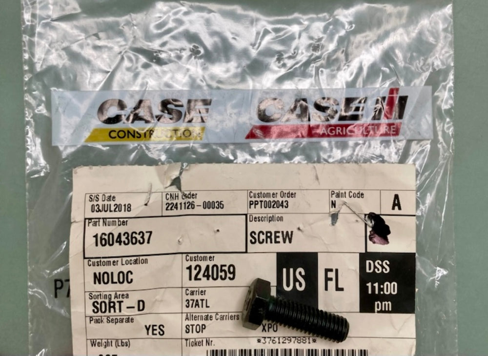CNH Industrial 16043637 Screw New Genuine