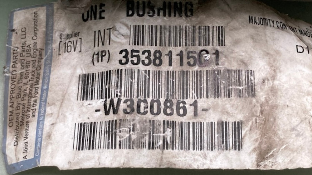 International 3538115C1 Leaf Spring Bushing, New Genuine