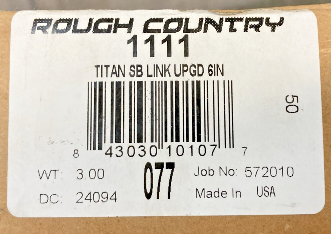 New Genuine Rough Country 1111 Titan SB Link Upgrade 6"