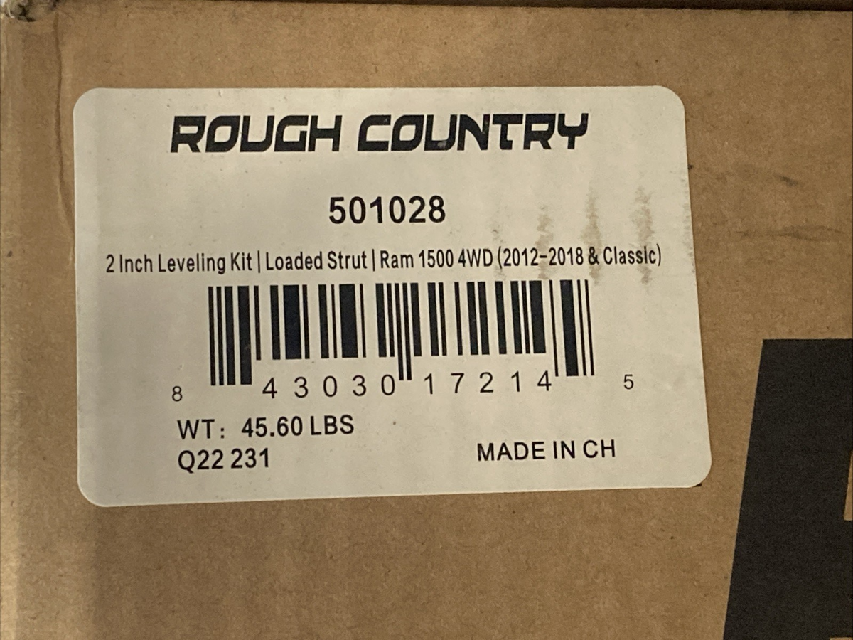 New Genuine Rough Country 501028 Leveling Struts N3, 2.5" Loaded Strut