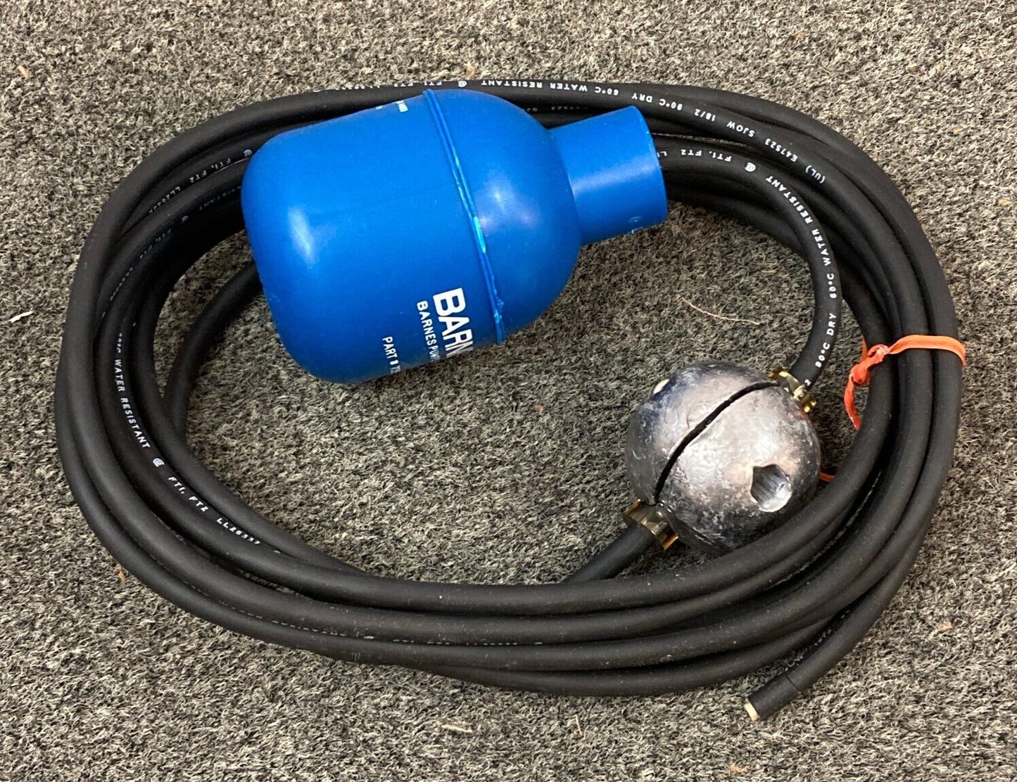 NEW BARNES 73616 MERCURY LEVEL FLOAT SWITCH, 'SUSPENDED' SIGNAL MOTOR CONTROL