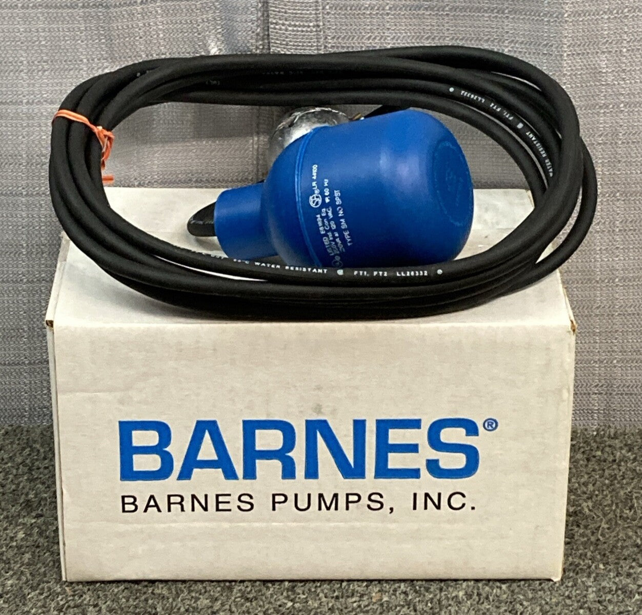 NEW BARNES 73616 MERCURY LEVEL FLOAT SWITCH, 'SUSPENDED' SIGNAL MOTOR CONTROL