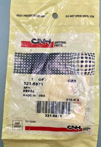 CNH Industrial 321-5871 Decal New Genuine