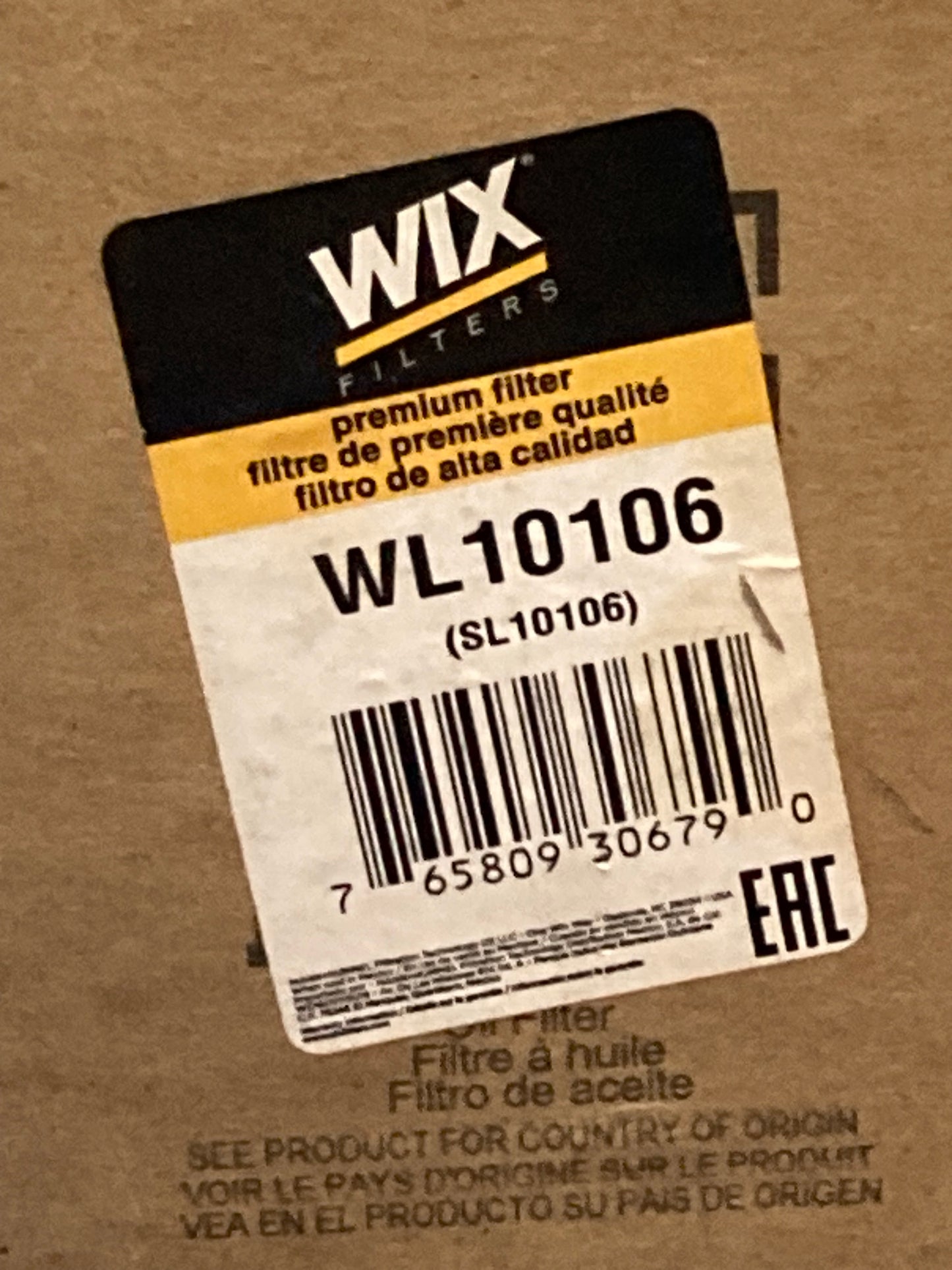 Wix WL10106 Spin-On Lube Filter SL10106 New Genuine