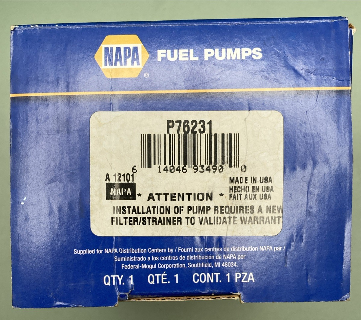 New Genuine Napa P76231 Fuel Pump