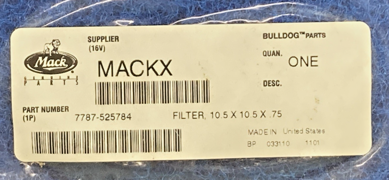 New Genuine Mack 7787-525784 Filter
