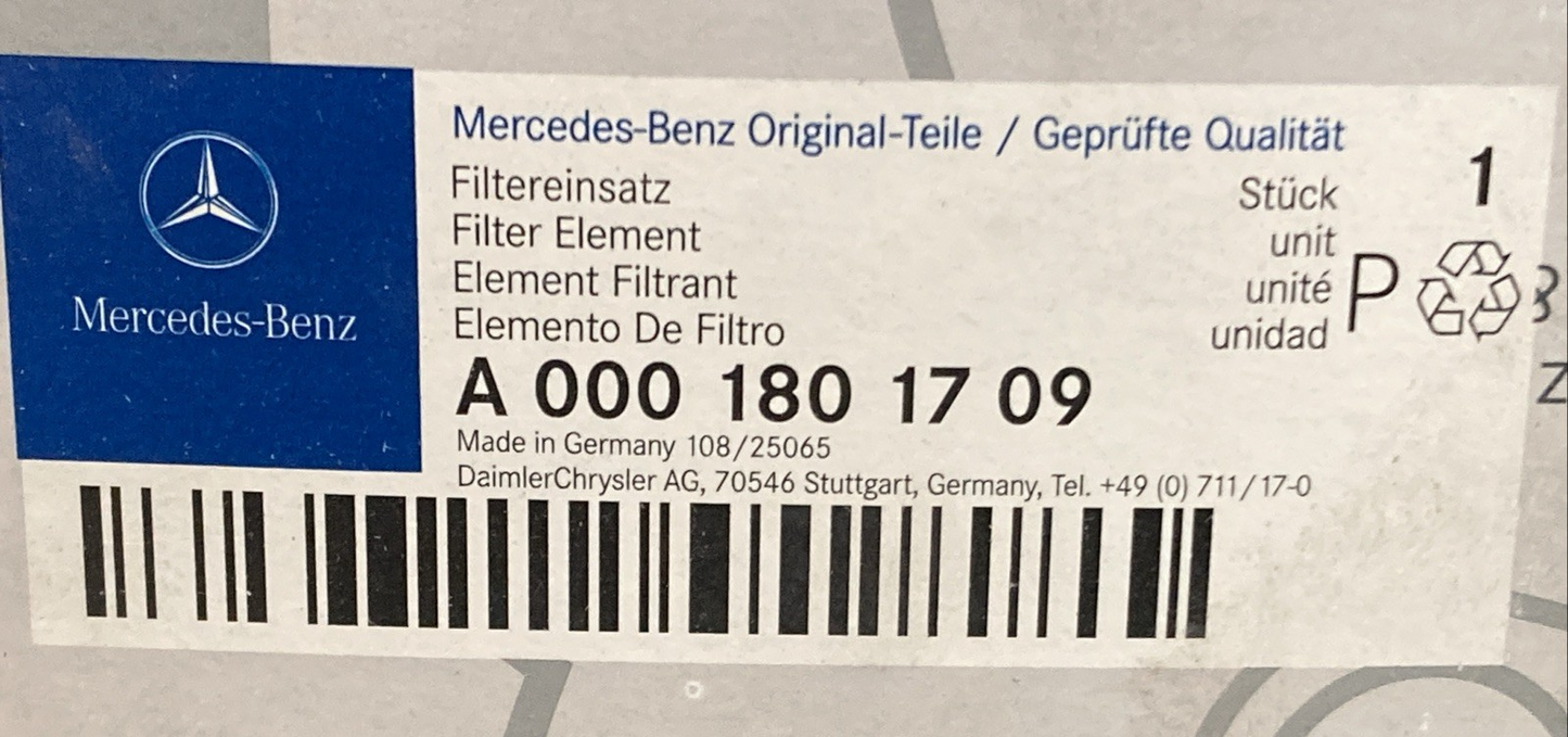 New Genuine Mercedes- Benz A000 180 17 09 Filter Element
