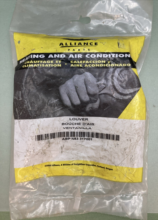 New Genuine Alliance ABP N83 317001 Heater Case Louver - Black, 3.5 in. x 2.25"