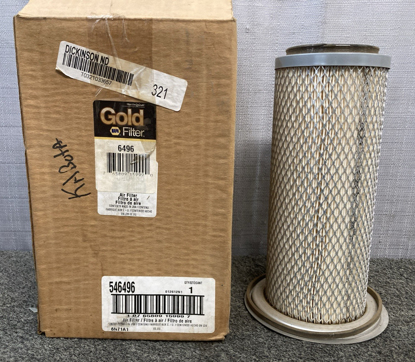New Genuine Napa Gold 6496 Air Filter