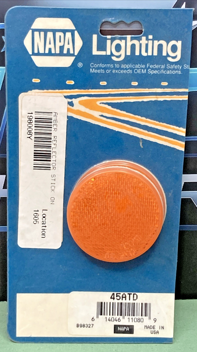 New Genuine Napa 45ATD Amber Reflector Set