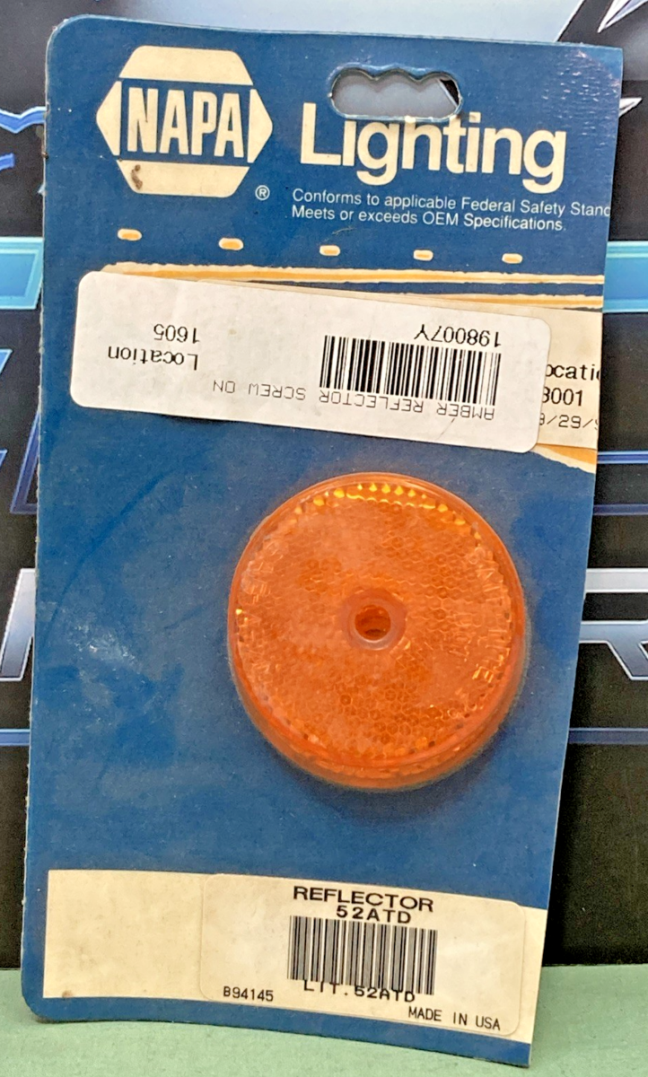 New Genuine Napa 52ATD Amber Reflector Set
