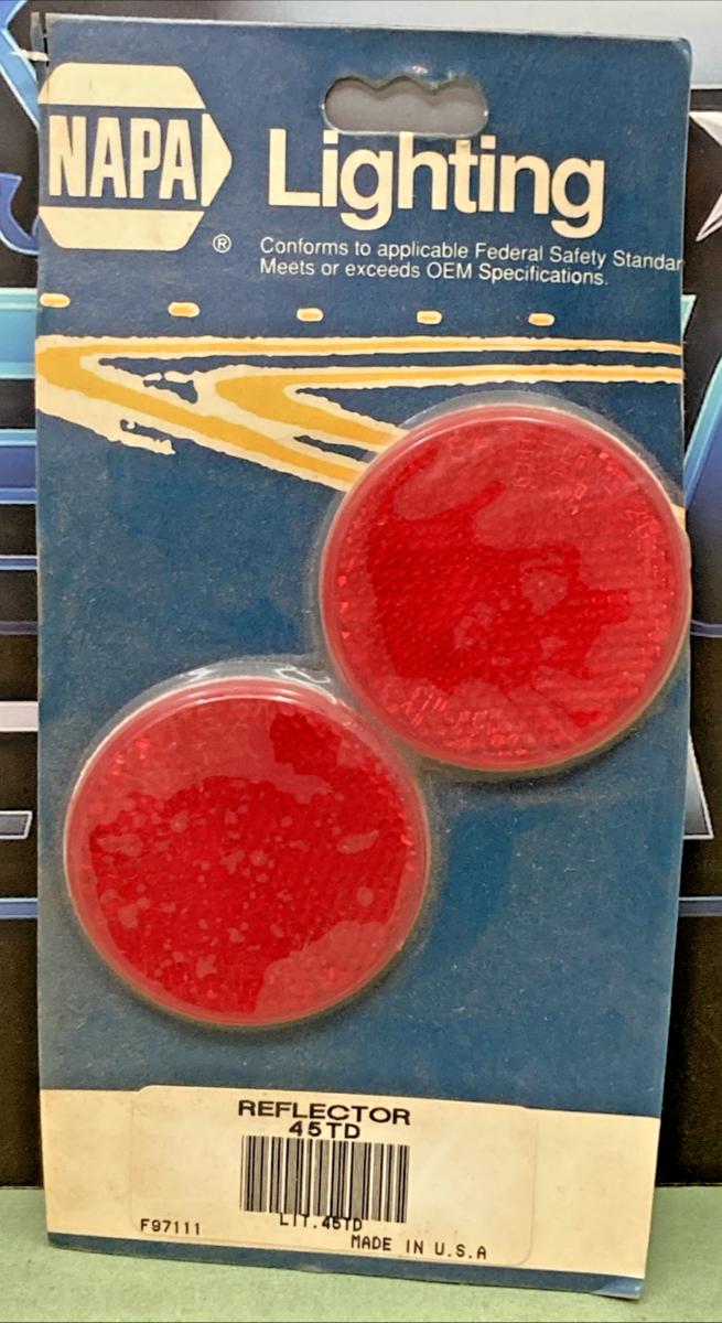 New Genuine Napa 45TD Red Reflector Set