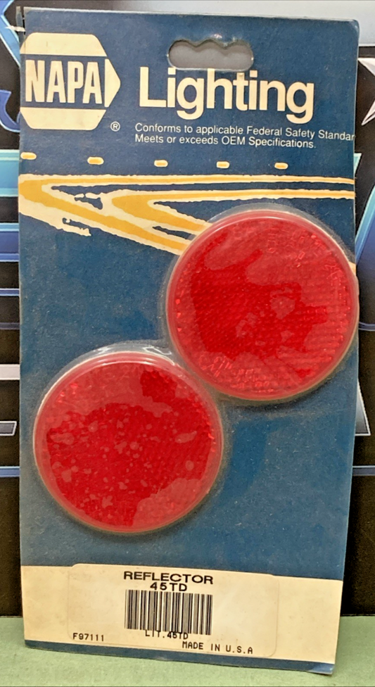 New Genuine Napa 45TD Red Reflector Set