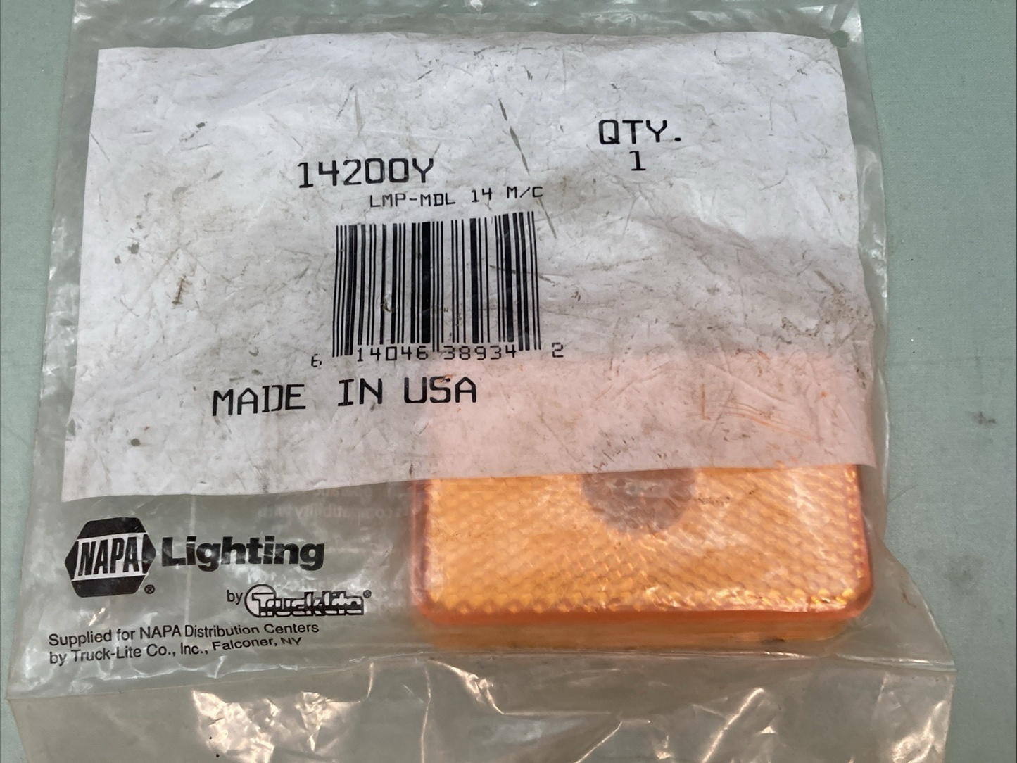 New Genuine Truck-lite 14200Y Marker/Clearance Lamp Yellow