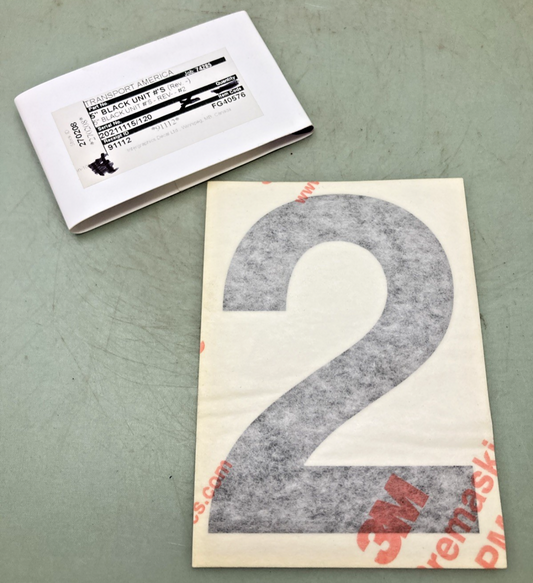 Qty 5 New Genuine Transport America FG40576 5" Black Vinyl Number 2