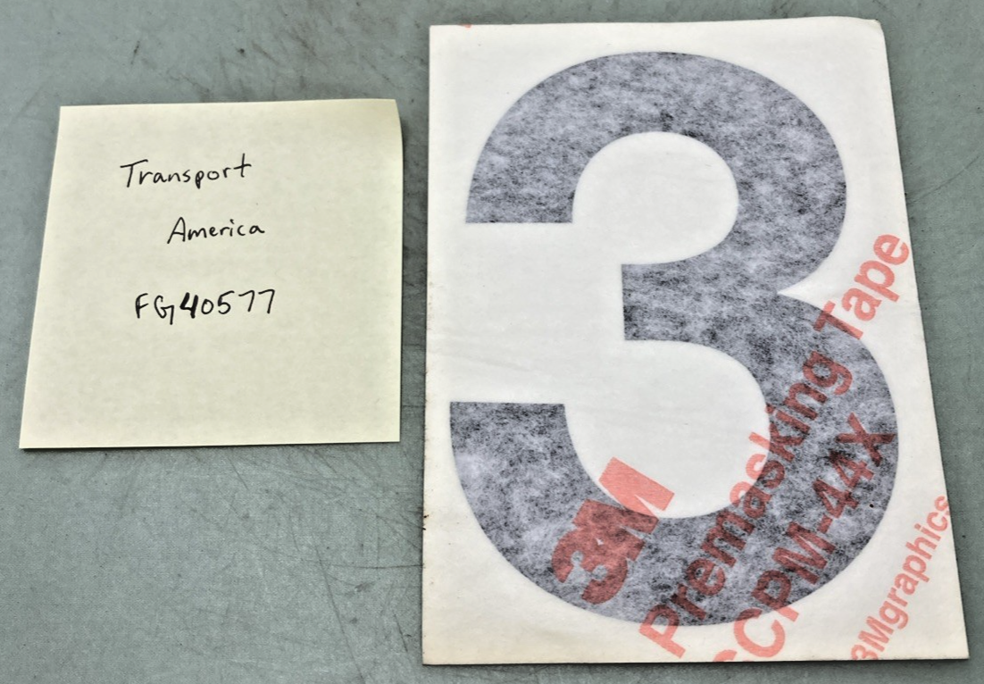 Qty 5 New Replaces Transport America FG40577 5" Black Vinyl Number 3