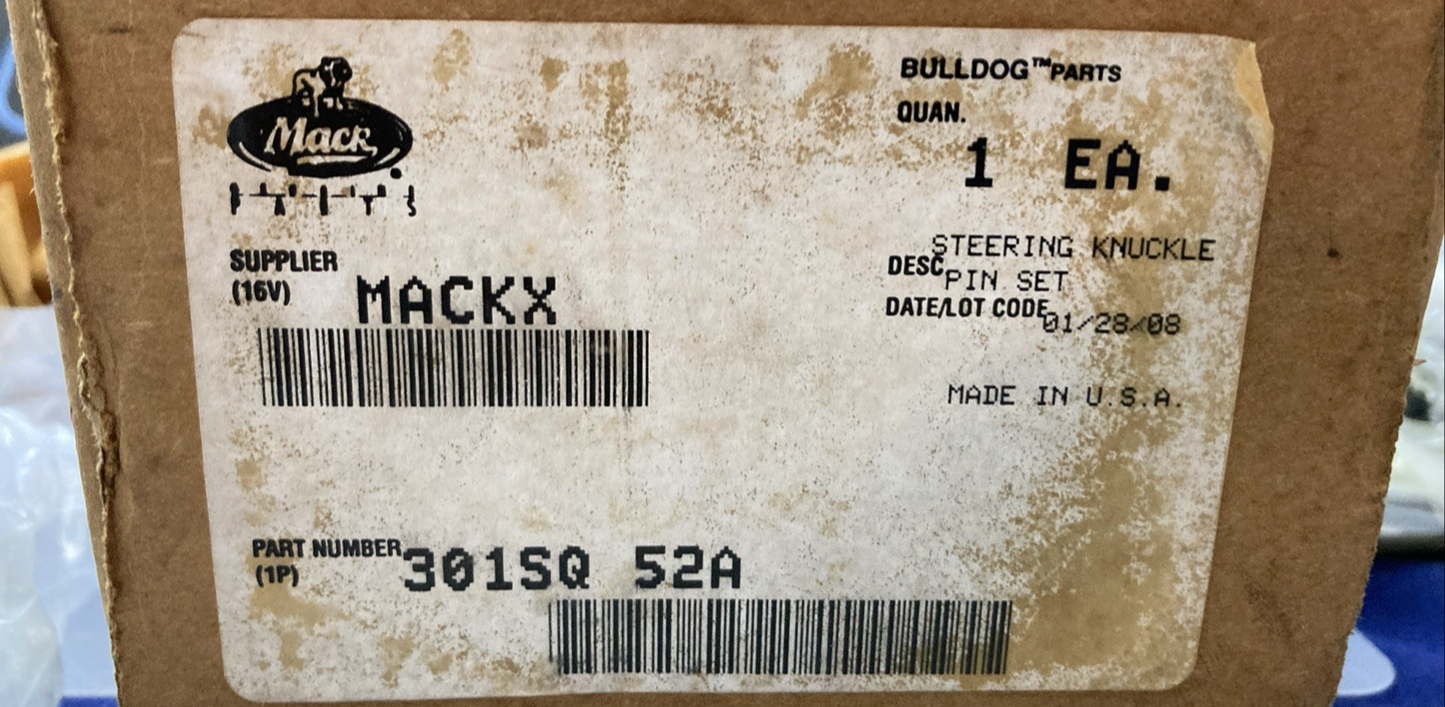 NEW GENUINE MACK 301SQ52A KING PIN STEERING KNUCKLE PIN SET