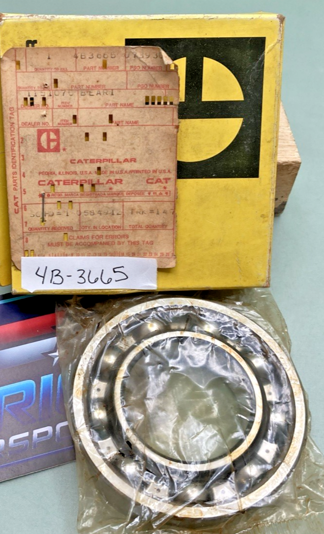 New Genuine Caterpillar 4B-3665 45mm Internal Diameter Single Row Ball Bearing