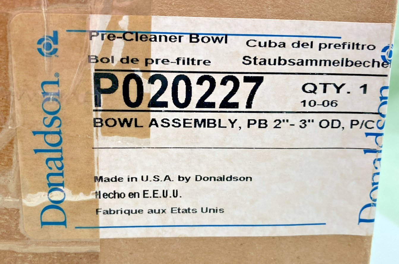 New Genuine Donaldson P020227 Tractor Air Pre Cleaner Dust Collection Bowl
