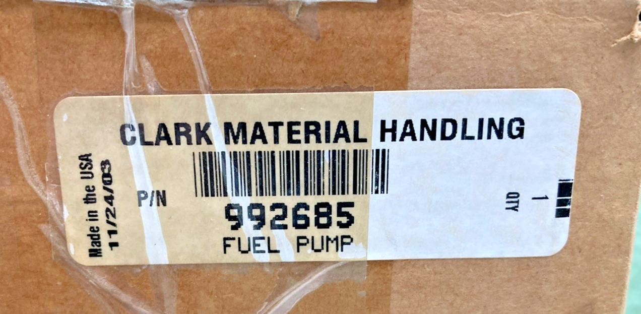 New Genuine Clark 992685 Fuel Pump