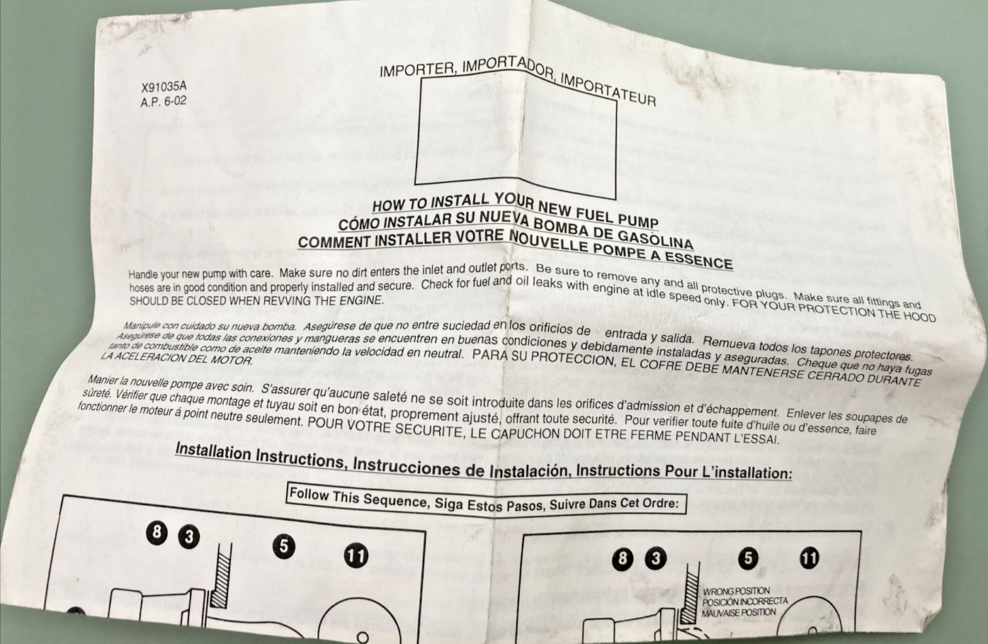 New Genuine Clark 992685 Fuel Pump