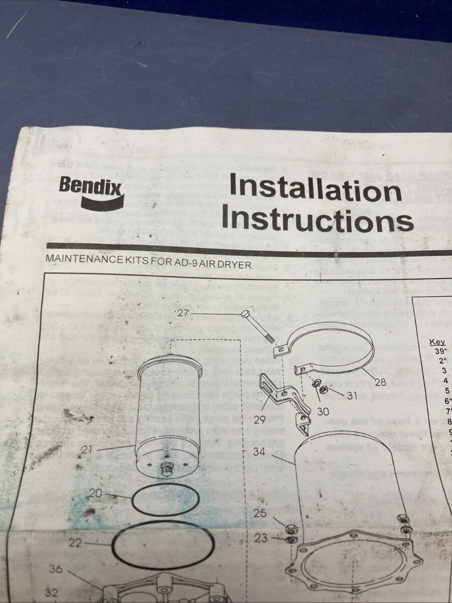 New Genuine BENDIX 107796 AIR DRYER REPLACEMENT CARTRIDGE