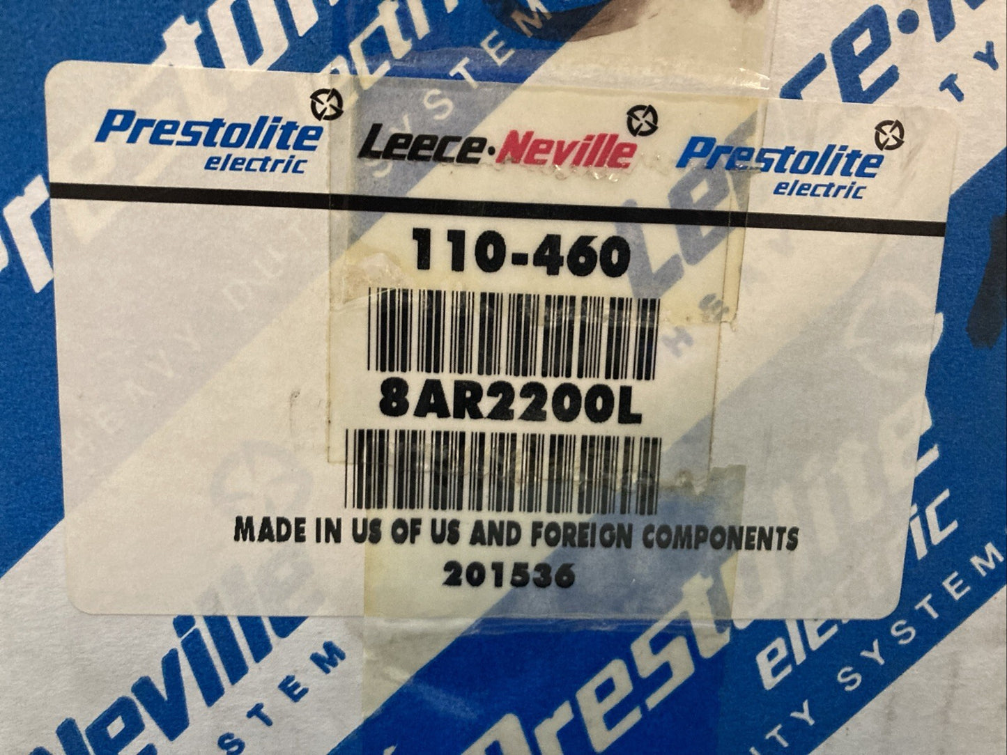 New Genuine PRESTOLITE LEECE NEVILLE 110-460 8AR2200L ALTERNATOR