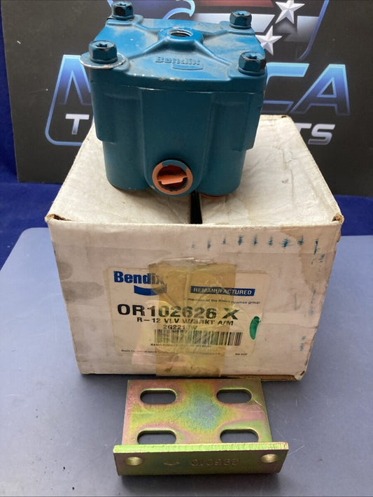 REMAN GENUINE BENDIX OR102626X RELAY VALVE W/BRACKET