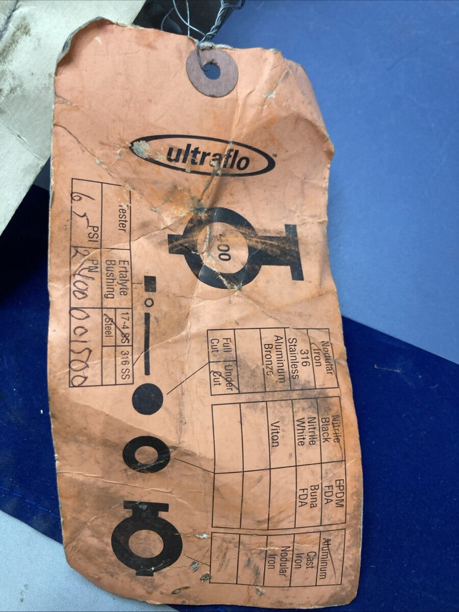 NEW GENUINE ULTRAFLO 2-400-001500 Tank Trailer Butterfly valve, 2 Inch