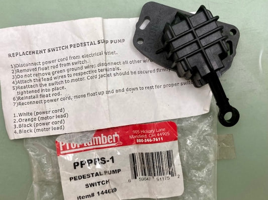 Pro-Plumber 144689 Pedestal Pump Switch New Genuine