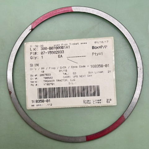 Trekker Tractor 07-15502833 Shim New Genuine