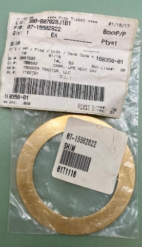 Trekker Tractor 07-15502822 Shim New Genuine
