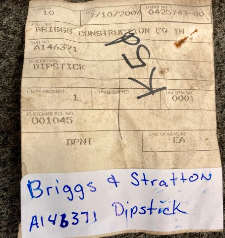 Briggs & Stratton A146371 Dipstick New Replaces