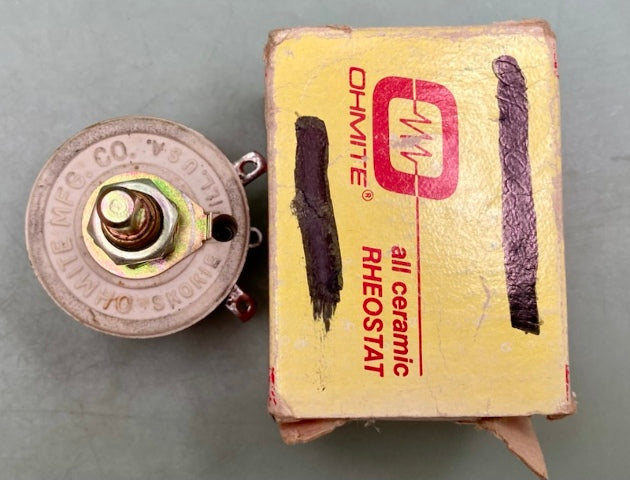 OHMITE RHS1K0 Model H 25 Watt All Ceramic Rheostat New Genuine