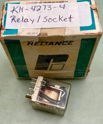 Reliance Renewal KH-4273-4 Relay/Socket New Genuine