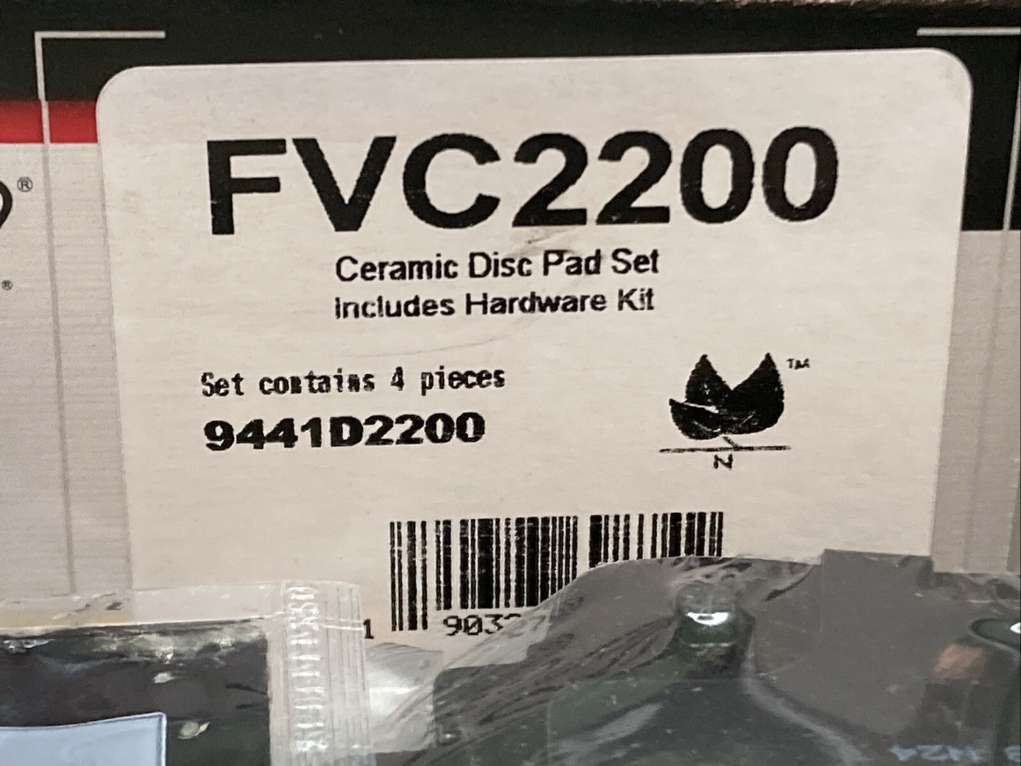 New Genuine FVP FVC2200 Ceramic Disc Brake Pad Set