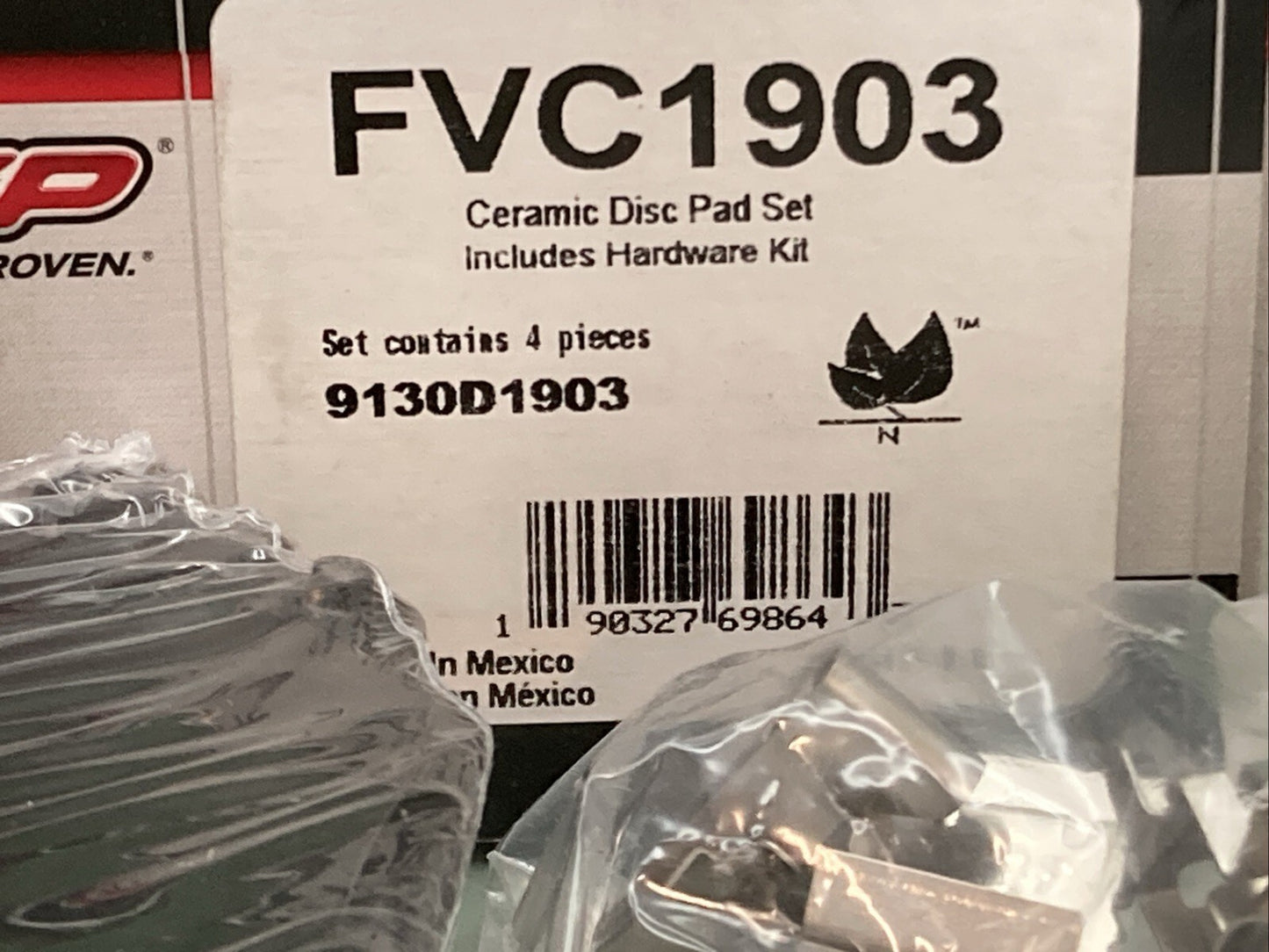 New Genuine FVP FVC1903 Ceramic Disc Brake Pad Set