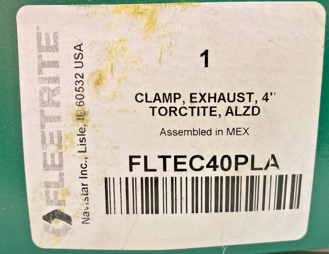 New Genuine Fleetrite FLTEC40PLA Clamp 4.0In Hd Pre-Form Alum