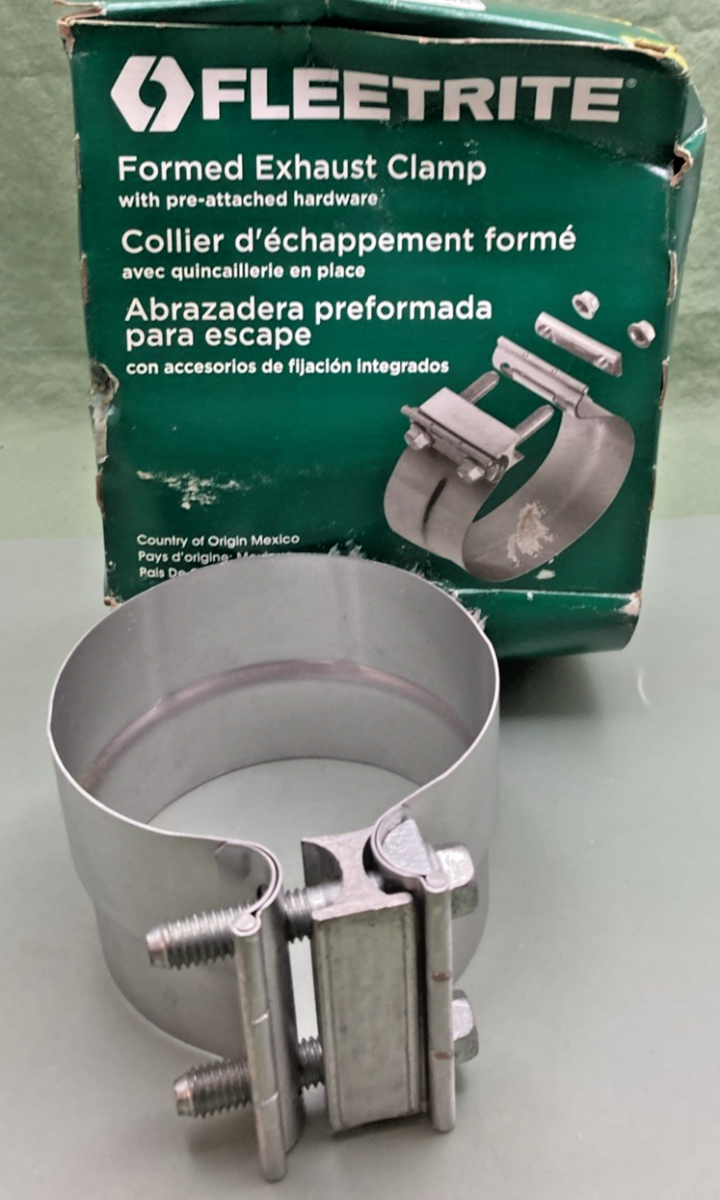 New Genuine Fleetrite FLTEC40PLA Clamp 4.0In Hd Pre-Form Alum