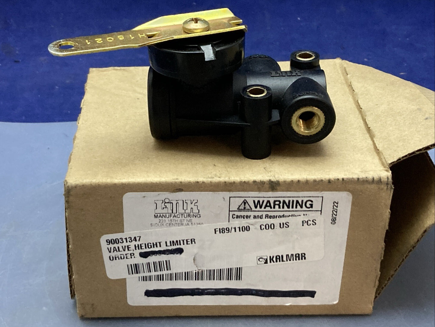 New Genuine Kalmar 90031347 Valve Height Limiter