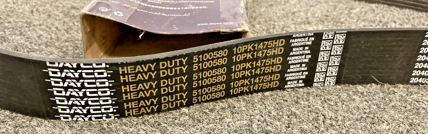 New Genuine Dayco 5100580 Heavy Duty Poly Rib Belt