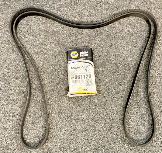 New Genuine Napa 25-061120 V-Ribbed Belt (Standard) K06 13/16" x 112 1/2"