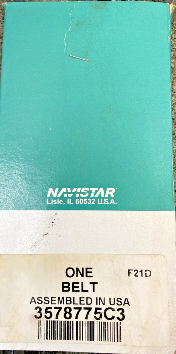 New Genuine Navistar Fleetrite 3578775C3 BELT, FAN