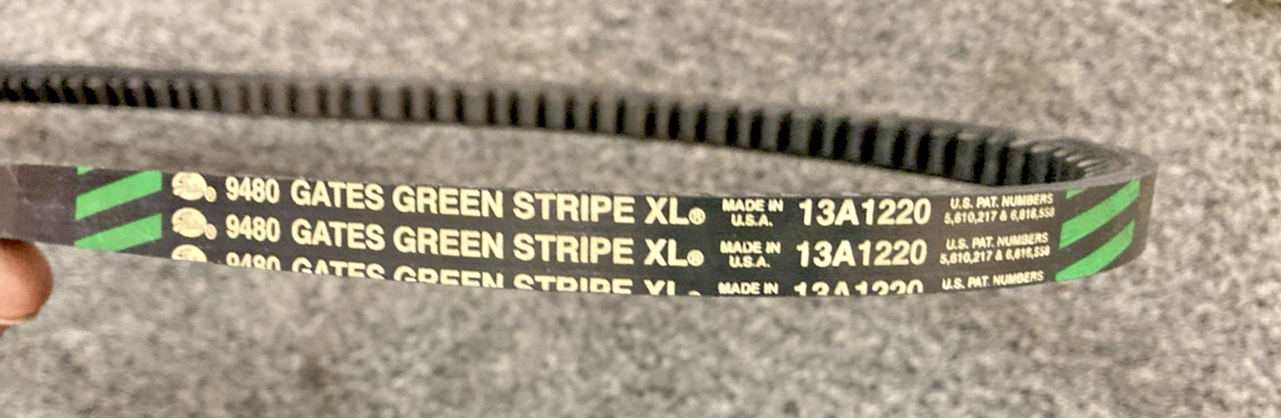 New Genuine Gates 9480 13A1220 Green Stripe XL High Capacity V-Belt